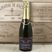 Load image into Gallery viewer, Single Bottle of Champagne with Printed Graduation Label
